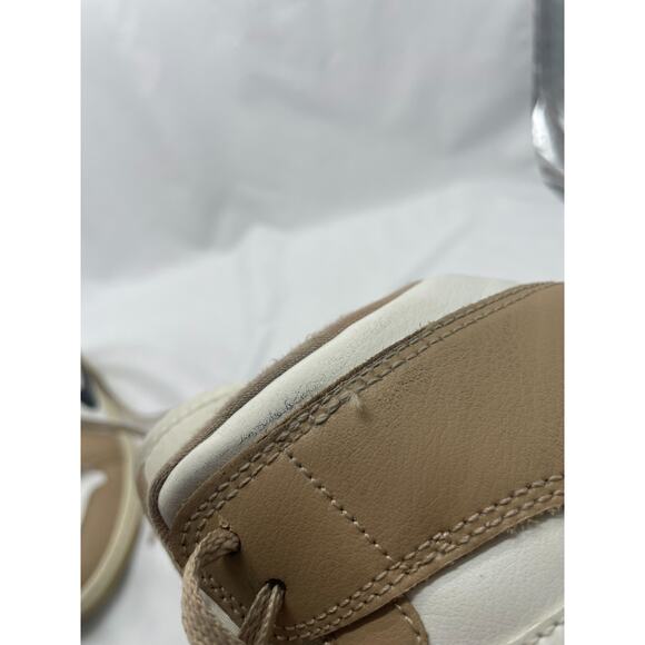 Women's Nike Jordan 1 Mid Sneakers in Sail/Black-Desert Size 10 BQ6472 103 - Picture 13 of 13